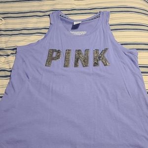 PINK ladies bling muscle shirt